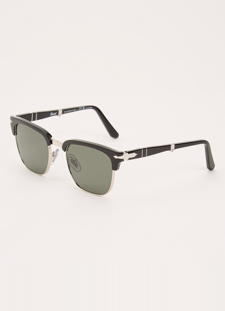 Persol Heren Wayfarer zonnebril gepolariseerd PO3375S Zwart - Deal