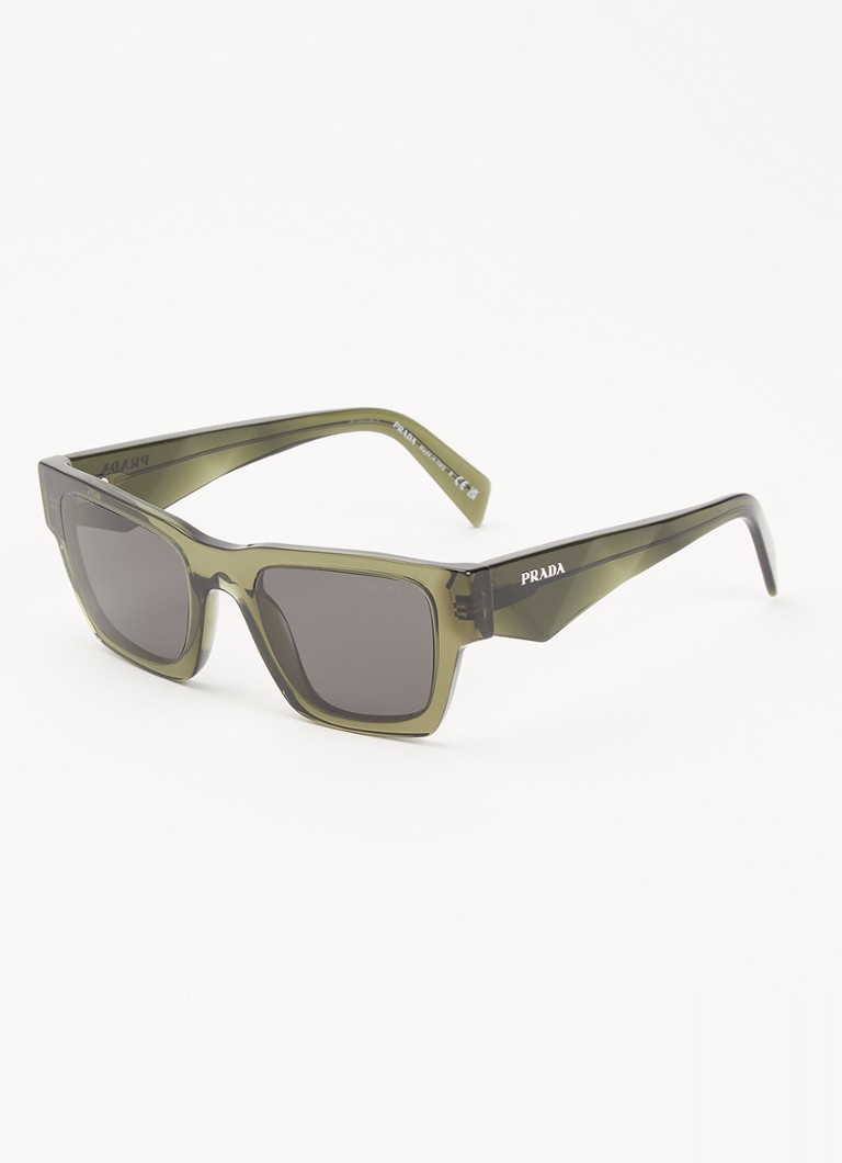 Prada Heren Wayfarer zonnebril PRA06S Mosgroen - Deal