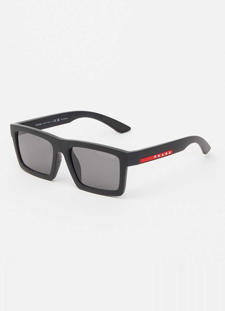 Prada Linea Rossa Heren Wayfarer zonnebril gepolariseerd PSA07S Zwart - Deal