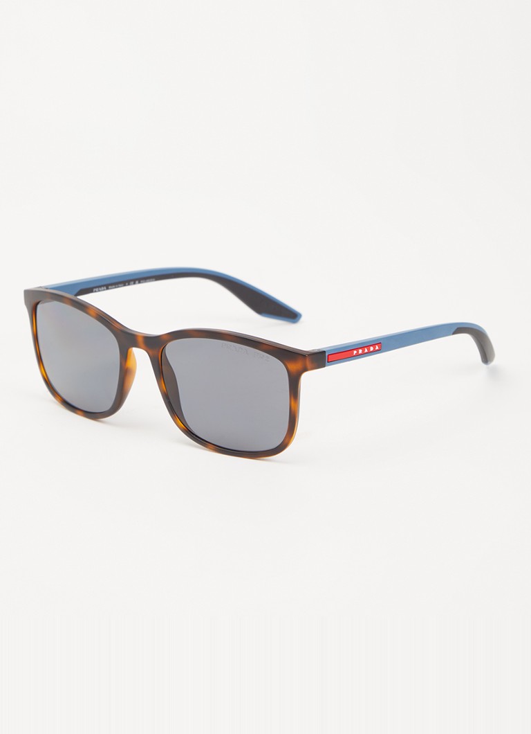 Prada Linea Rossa Heren Wayfarer zonnebril gepolariseerd PSA08S Bruin - Deal