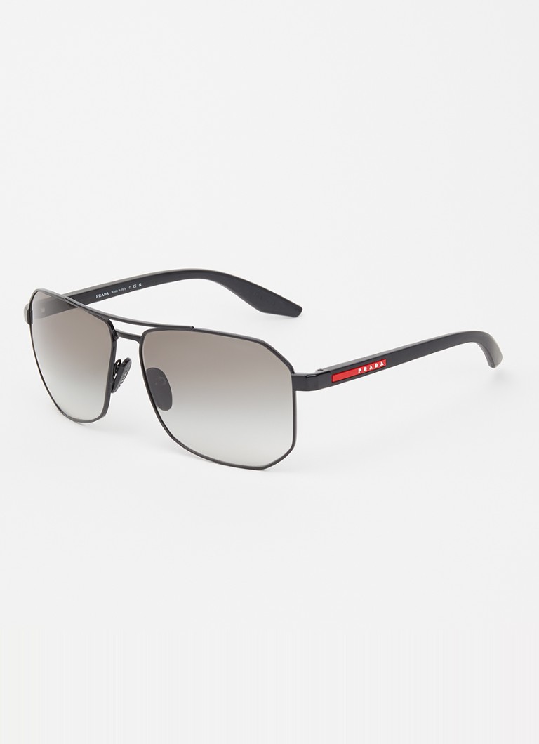 Prada Linea Rossa Heren Piloten zonnebril PSA53S Zwart - Deal