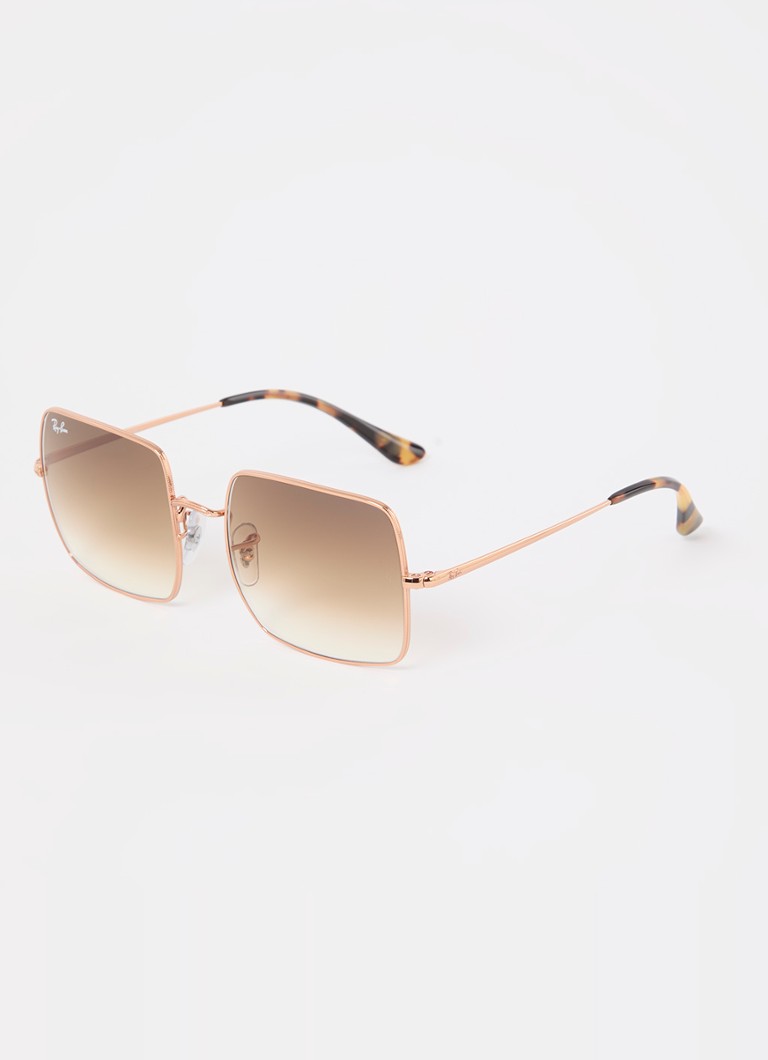 Ray-Ban Dames Square zonnebril RB1971 Roségoud - Deal