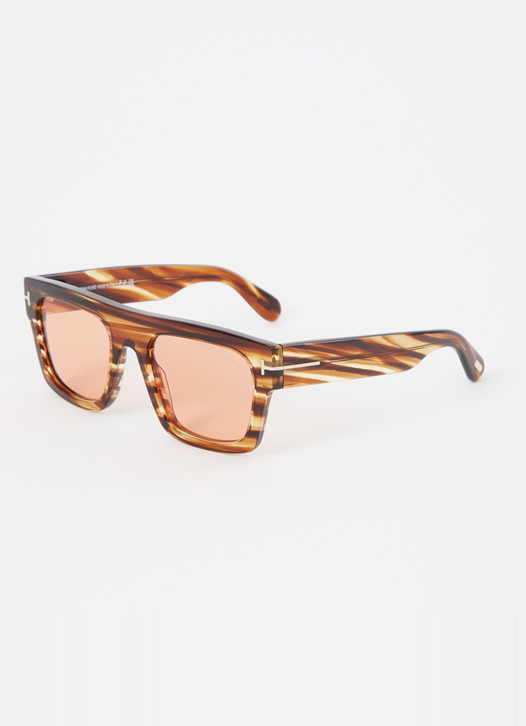TOM FORD Heren Wayfarer zonnebril TF0711 Bruin