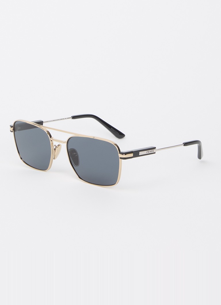 Prada Heren Piloten zonnebril PR 67ZS Goud - Deal