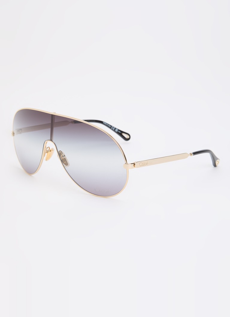 Chloé Dames Shield zonnebril CH0283S Goud
