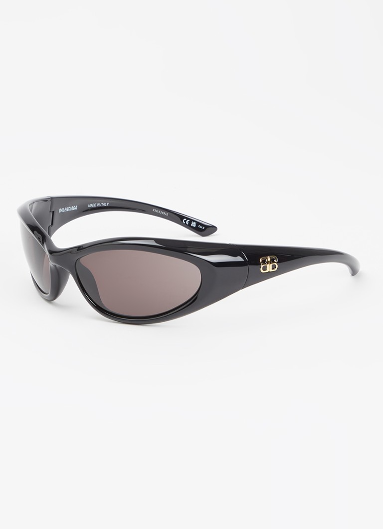 Balenciaga Heren Retro zonnebril BB0384S Zwart