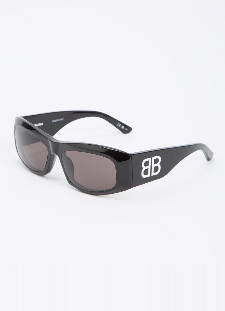 Balenciaga Heren Retro zonnebril BB0395S Zwart
