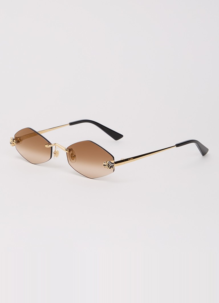 Cartier Dames Retro zonnebril CT0433S Goud - Deal