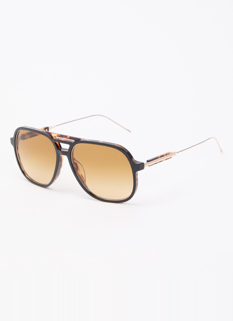 Brunello Cucinelli Heren Piloten zonnebril BC4022S Bruin - Deal