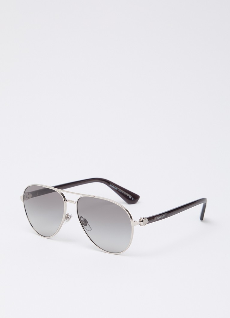 Burberry Heren Piloten zonnebril BE3167 Zwart