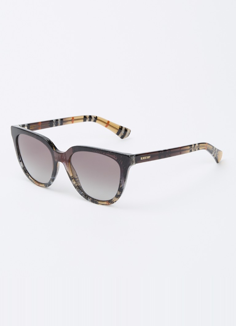 Burberry Dames Wayfarer zonnebril BE4469 Zwart - Deal