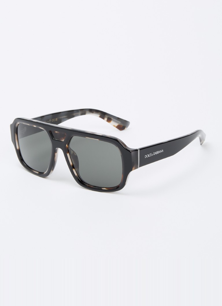Dolce & Gabbana Heren Piloten zonnebril DG4516 Zwart - Deal
