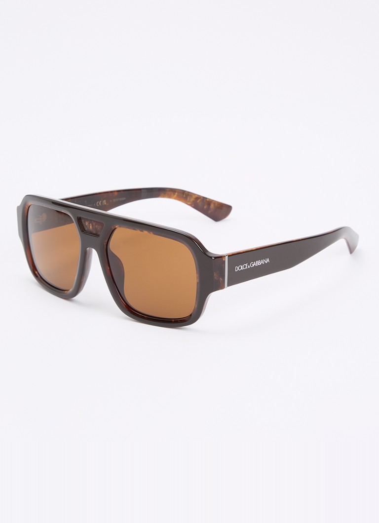 Dolce & Gabbana Dames Shield zonnebril DG4516 Bruin