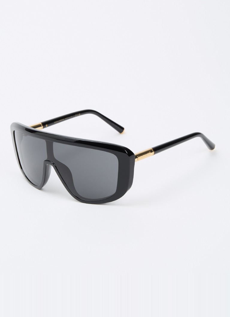 Dolce & Gabbana Dames Shield zonnebril DG4520 Zwart - Deal