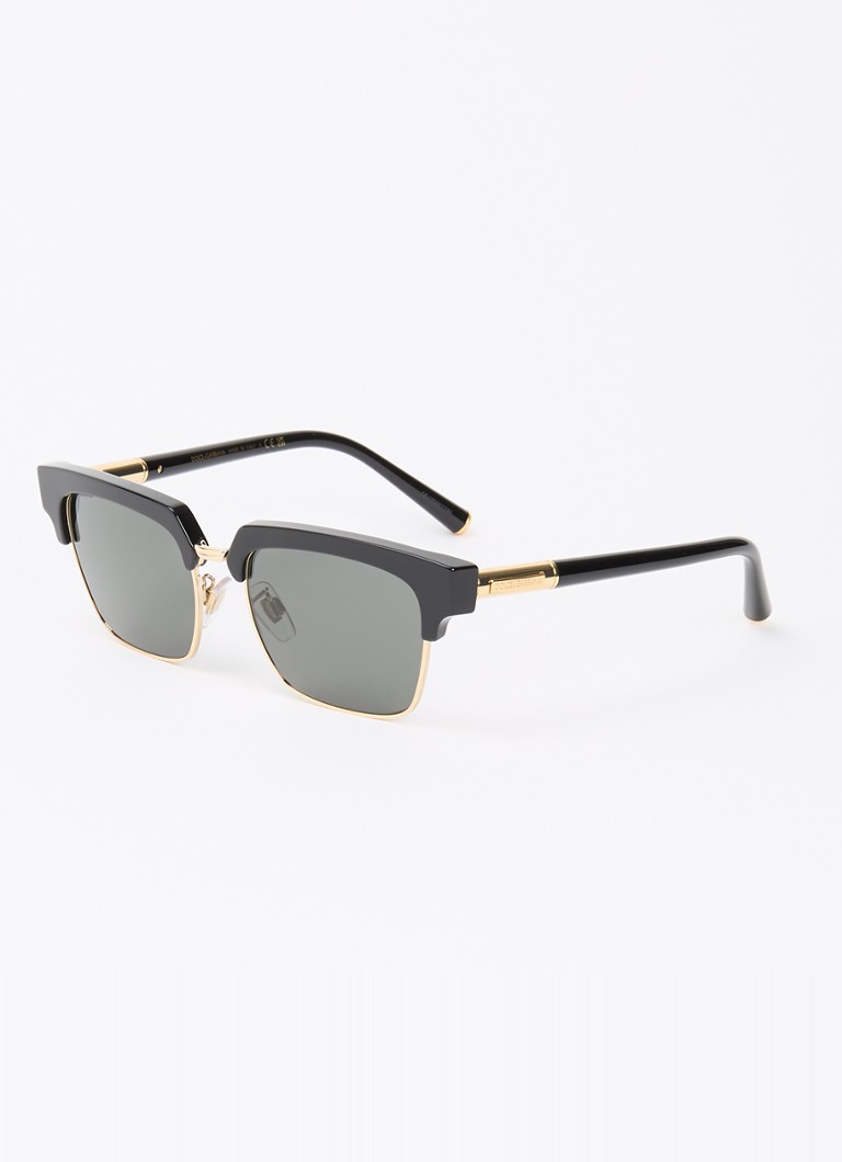 Dolce & Gabbana Heren Wayfarer zonnebril DG4522 Zwart