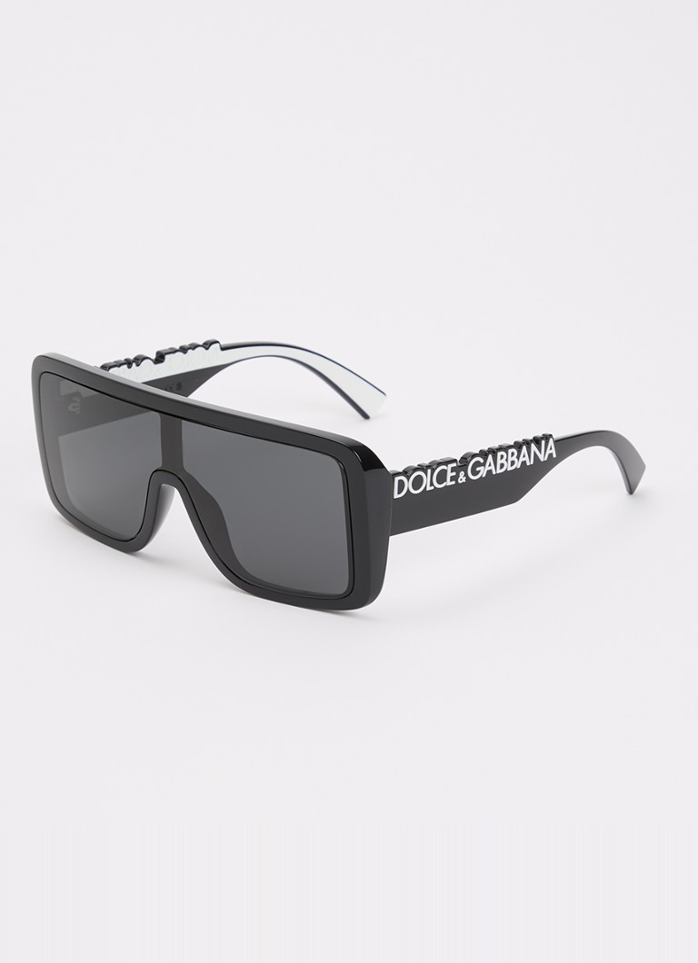 Dolce & Gabbana Dames Shield zonnebril DG6204 Zwart - Deal