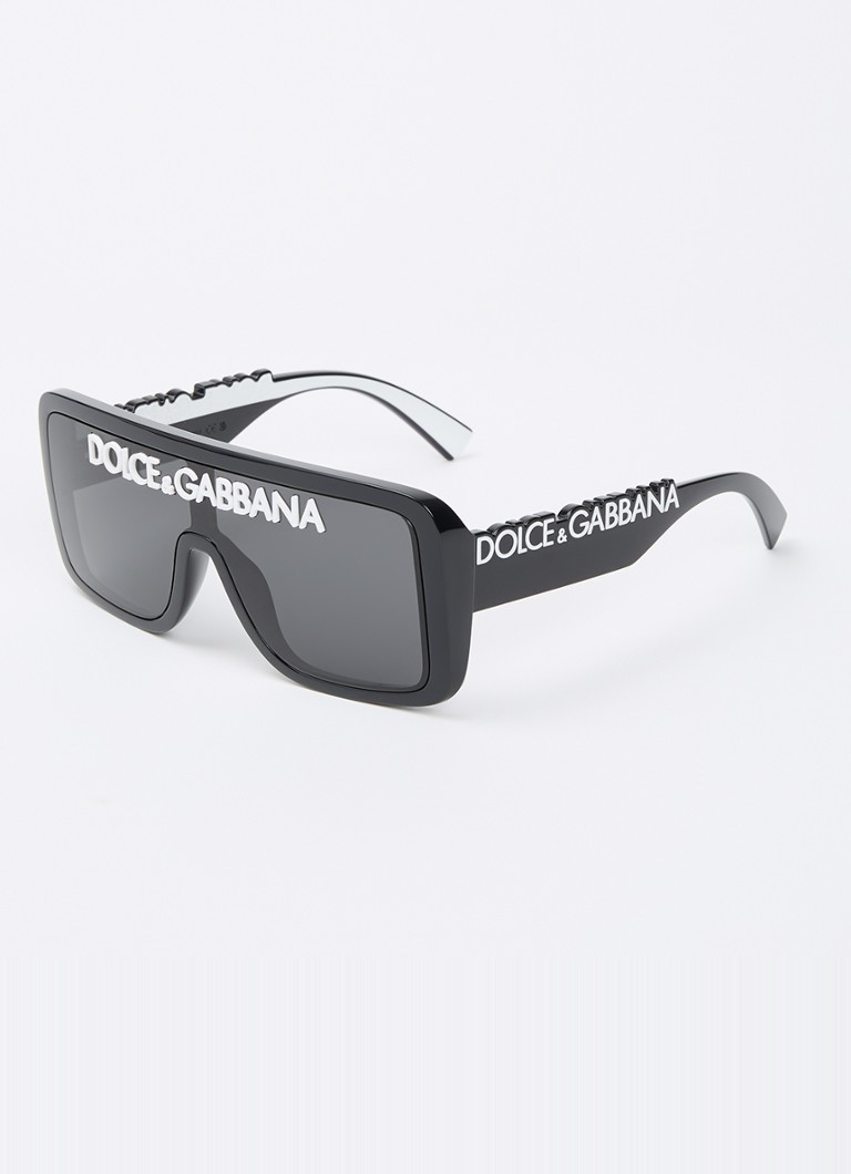 Dolce & Gabbana Dames Shield zonnebril DG6204 Zwart - Deal