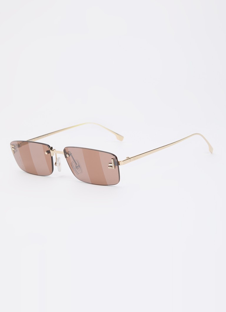 Fendi Dames Fendi First Crystal zonnebril FE4172US Goud - Deal