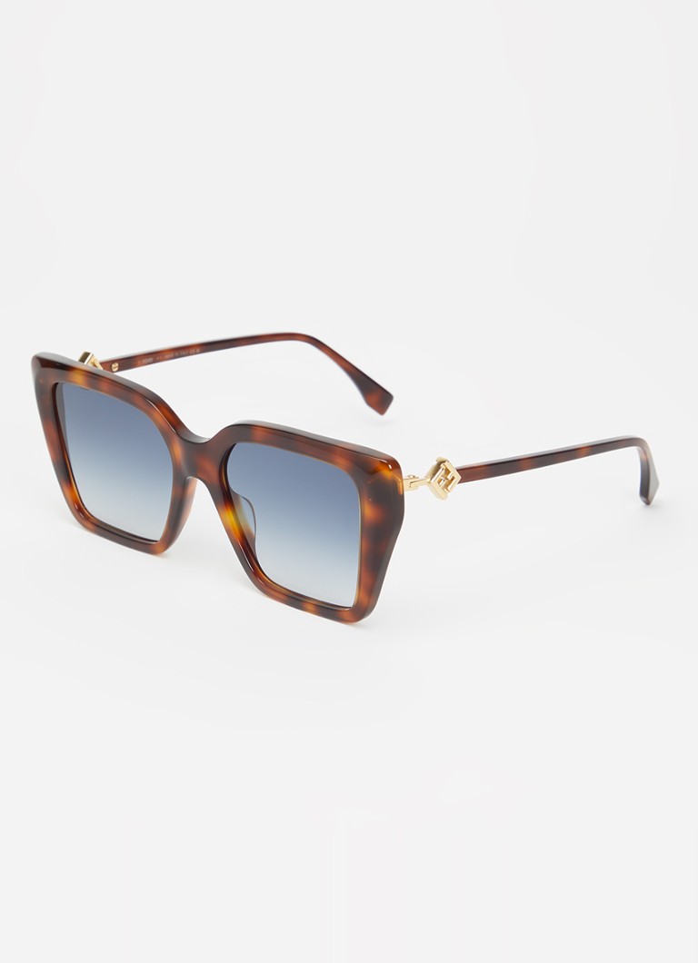 Fendi Dames FF Diamonds zonnebril FE401611 Bruin