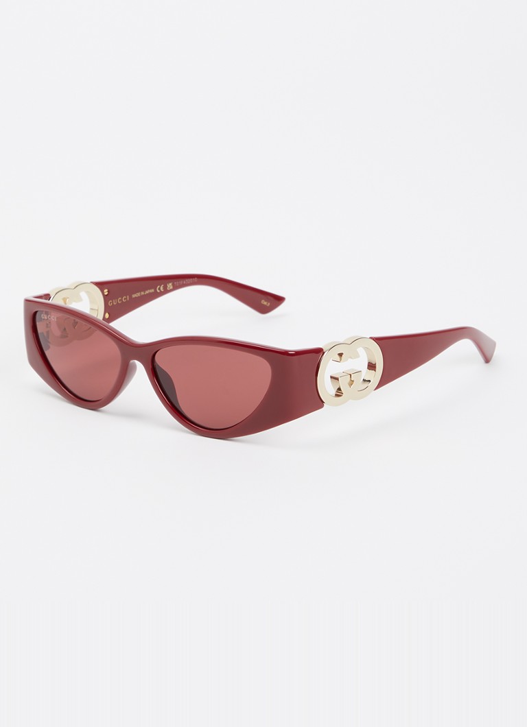 Gucci Dames Cat Eye zonnebril GG1824S Bordeauxrood