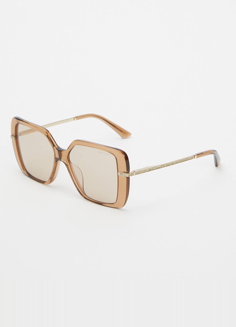 Jimmy Choo Dames Butterfly zonnebril JC5048JU Beige - Deal
