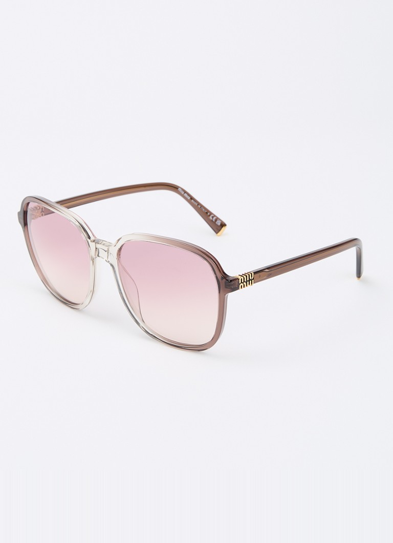 Miu Miu Dames Butterfly zonnebril MU B01S Lichtbruin - Deal