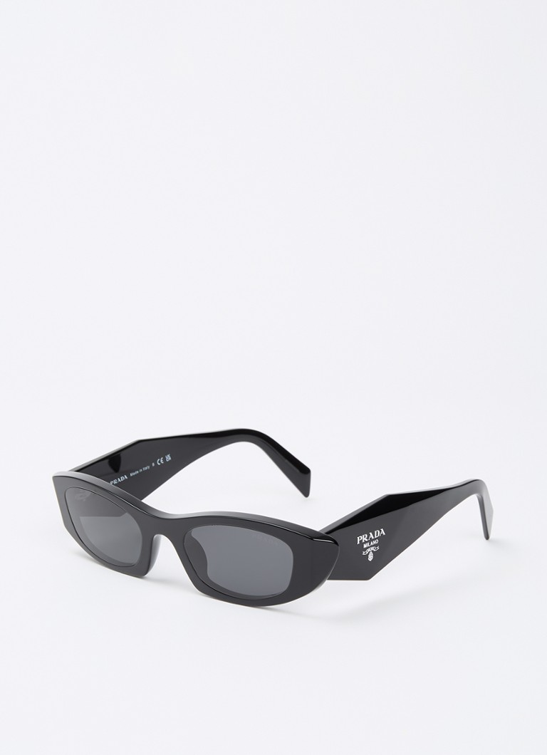 Prada Dames Retro zonnebril PR B16S Zwart - Deal