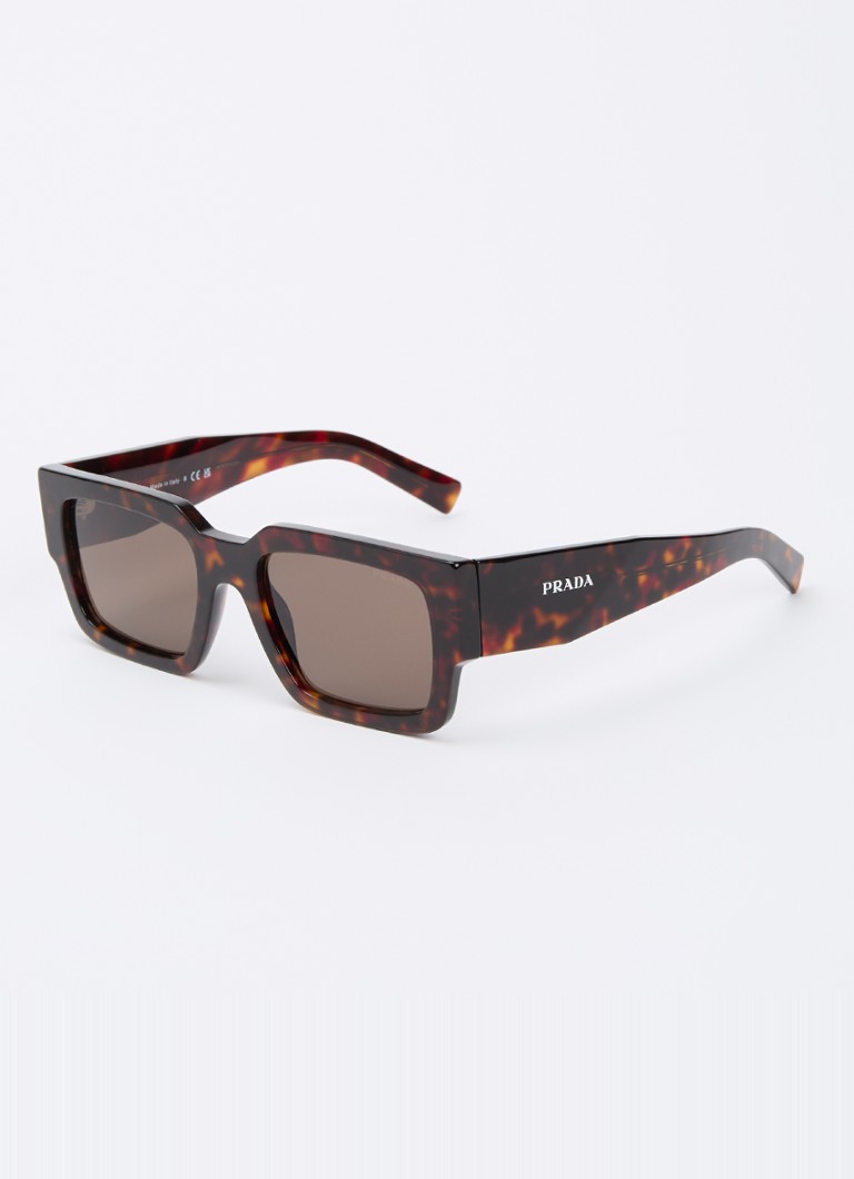 Prada Dames Wayfarer zonnebril PR B17S Donkerbruin - Deal