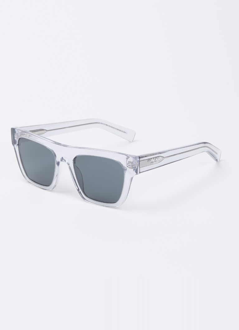 Prada Heren Wayfarer zonnebril PR C03S Lichtgrijs - Deal