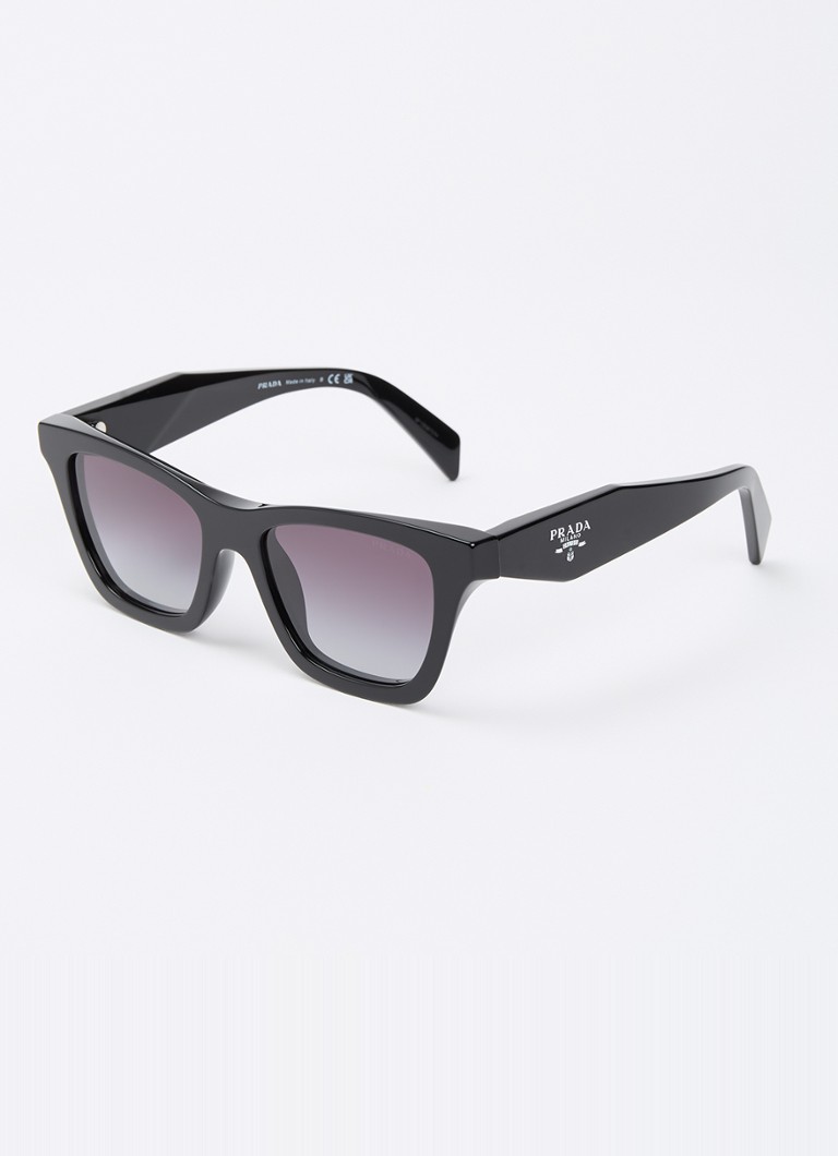 Prada Dames Wayfarer zonnebril PR C07S Zwart - Deal