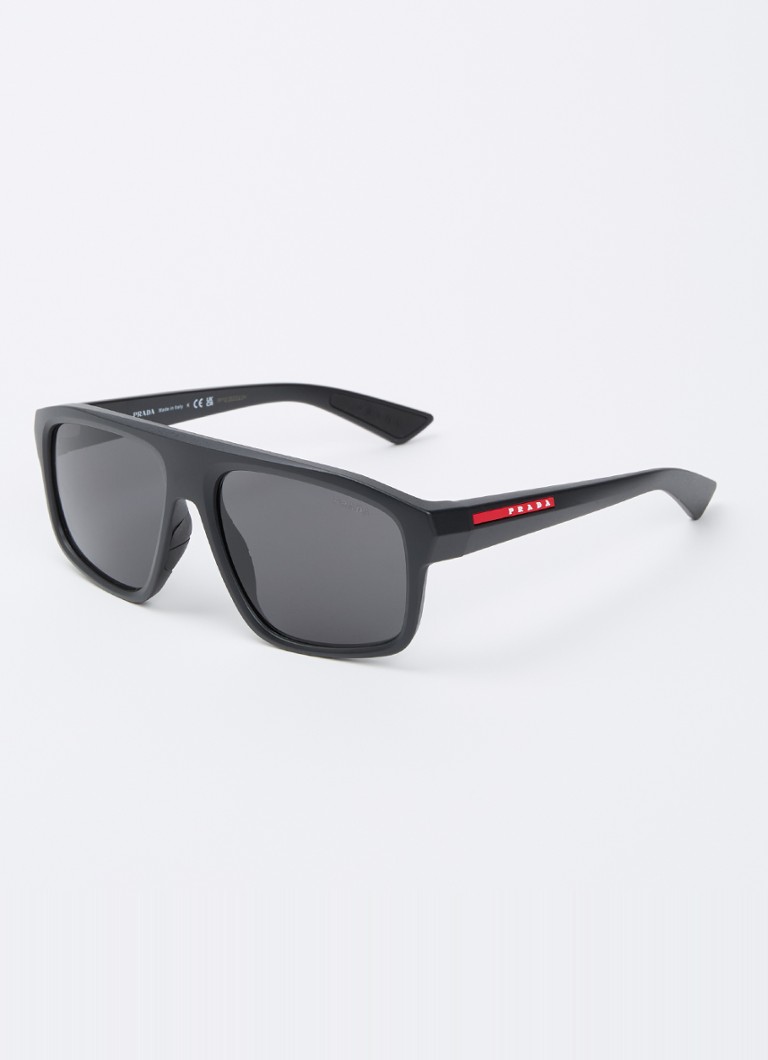 Prada Linea Rossa Heren Wayfarer zonnebril PS B02S Zwart - Deal