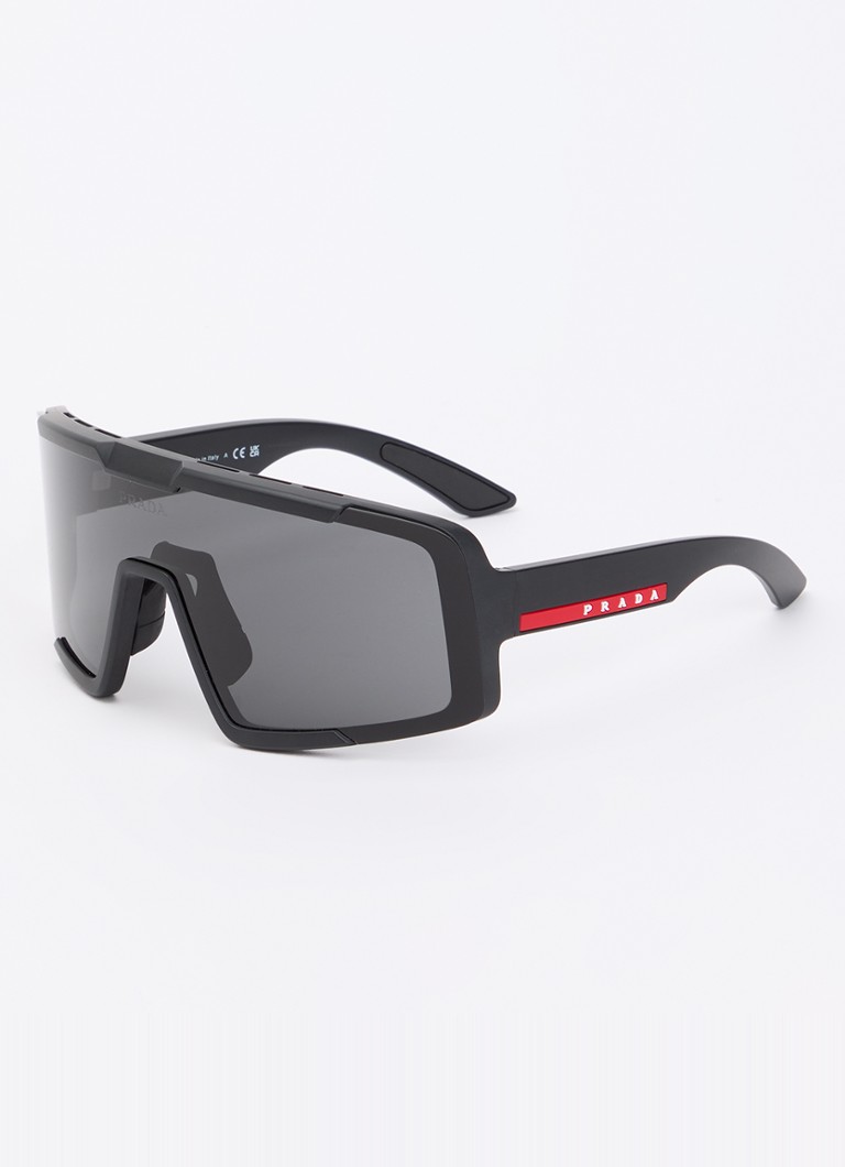 Prada Linea Rossa Heren Shield zonnebril PSB07S Zwart - Deal