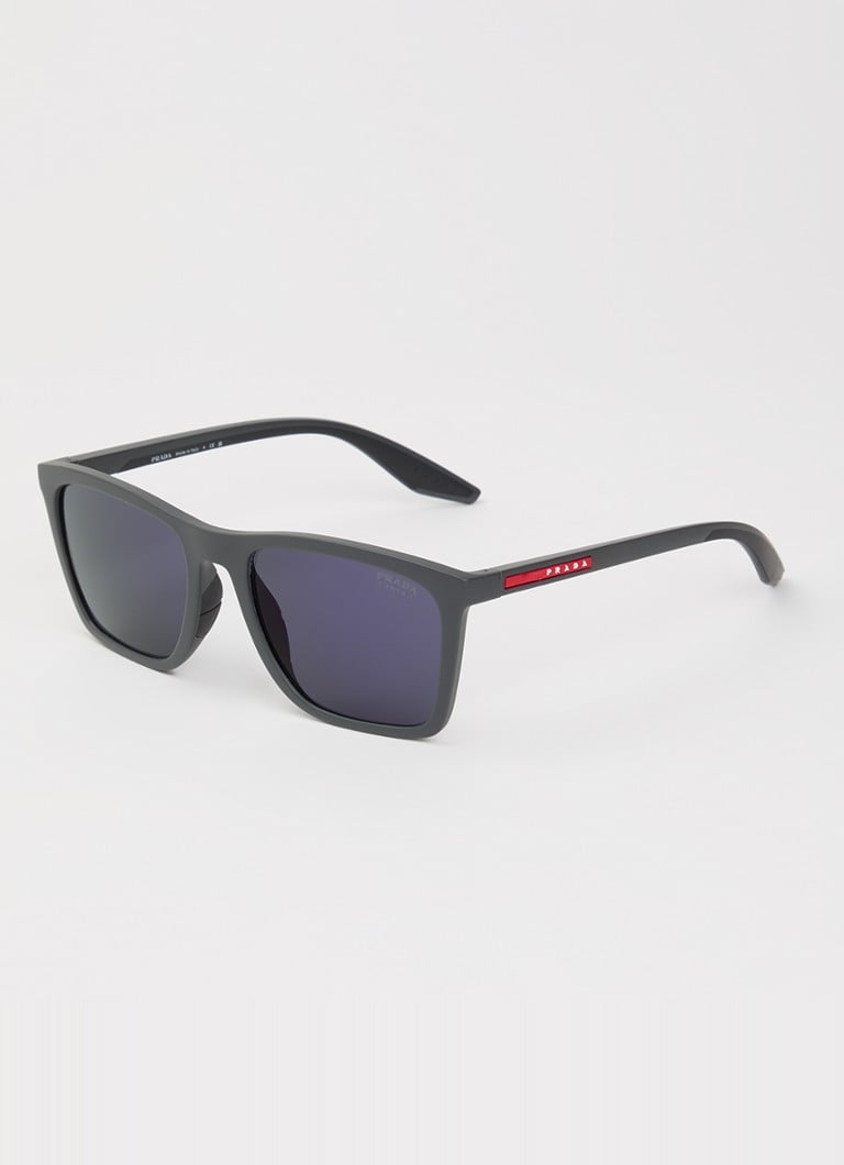 Prada Linea Rossa Heren Wayfarer zonnebril PS B08S Grijs - Deal