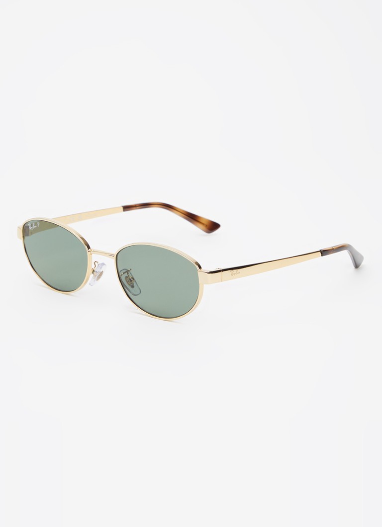 Ray-Ban Dames Retro zonnebril gepolariseerd RB3774D Goud - Deal