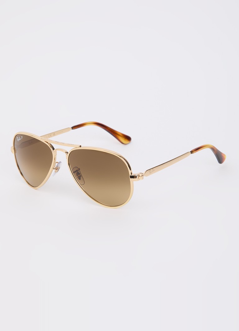 Ray-Ban Dames Piloten zonnebril gepolariseerd RB3925 Goud - Deal