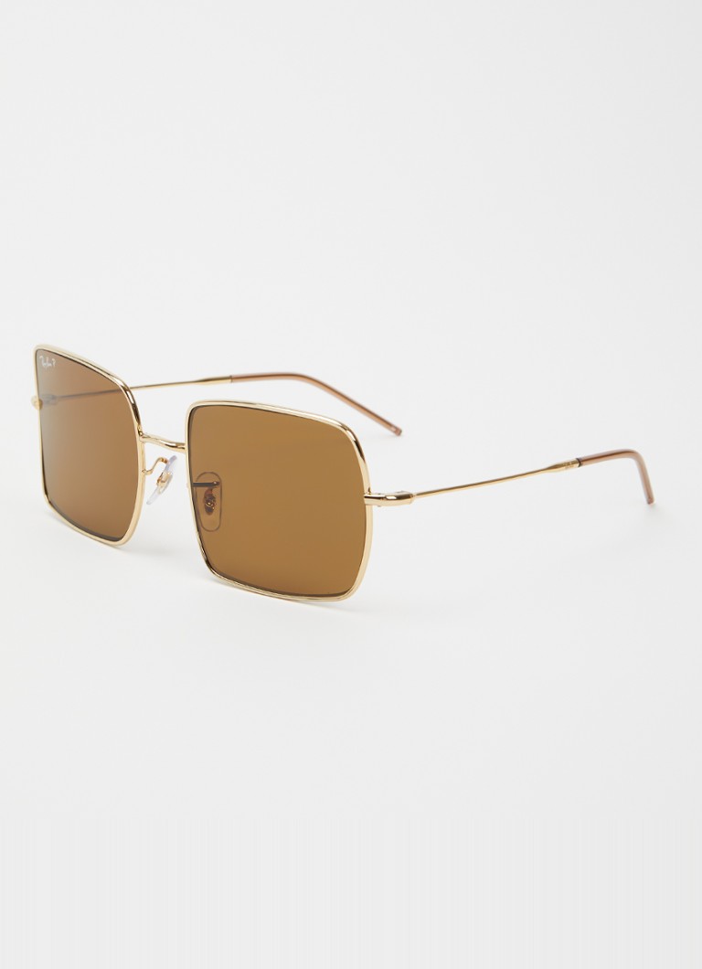 Dames Square Reverse zonnebril R0104S - Gepolariseerd, Goud