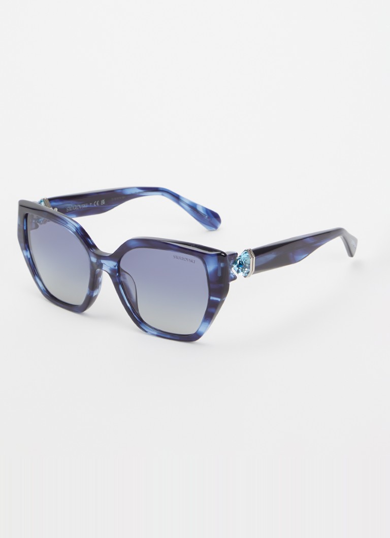 Swarovski Dames Butterfly zonnebril gepolariseerd SK6044U Blauw - Deal