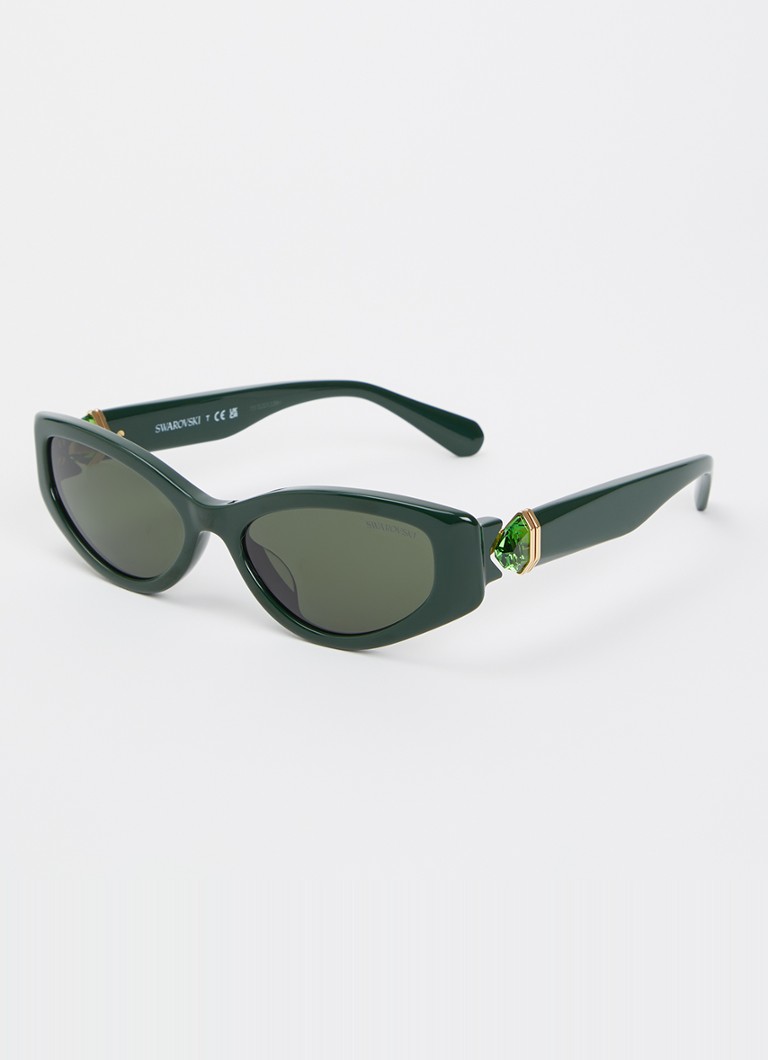 Swarovski Dames Cat Eye zonnebril SK6045U Donkergroen - Deal
