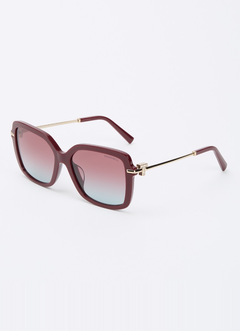 Tiffany & Co. Dames Butterfly zonnebril TF4252B Donkerrood - Deal