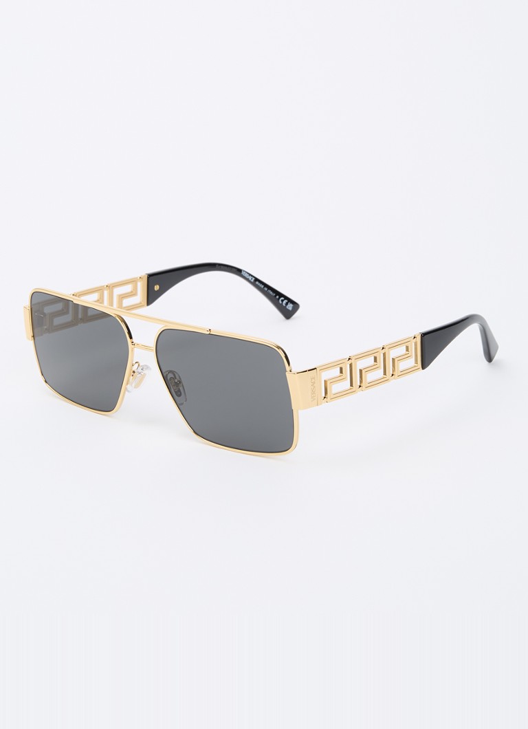 Versace Heren Piloten zonnebril VE2290 Goud