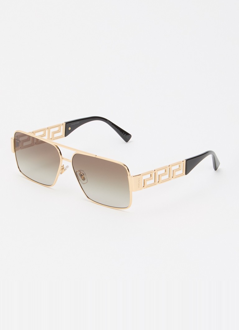 Versace Heren Piloten zonnebril VE2290 Goud