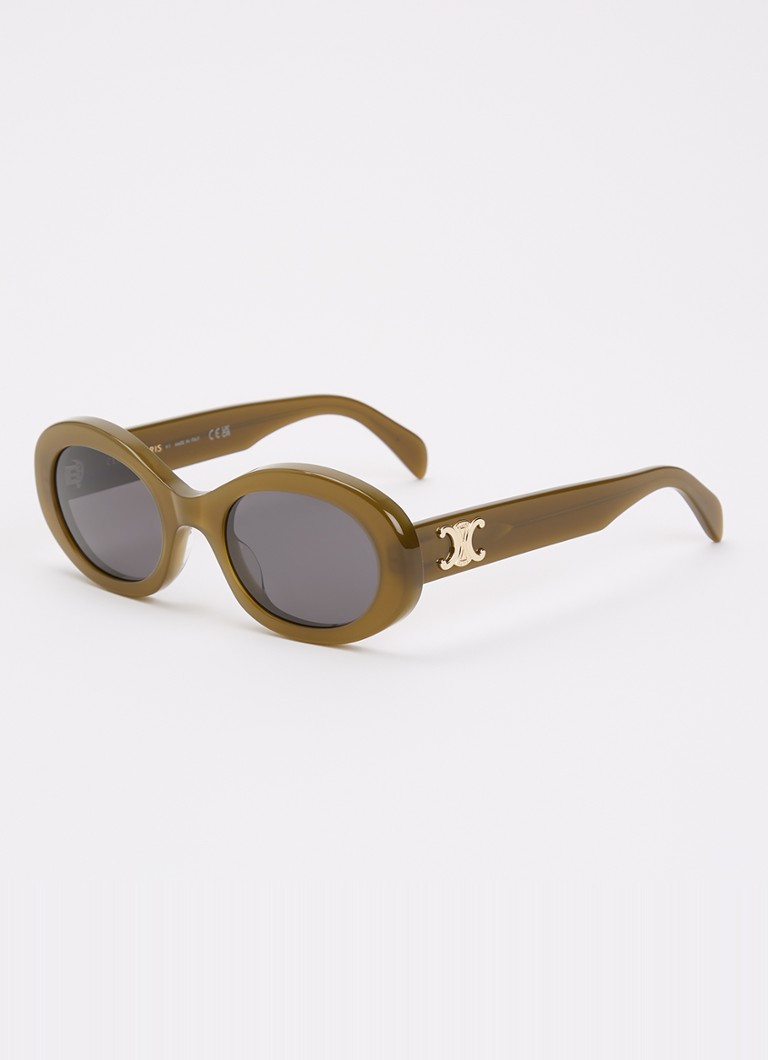 Celine Heren Retro zonnebril CL40194U Donkergroen - Deal