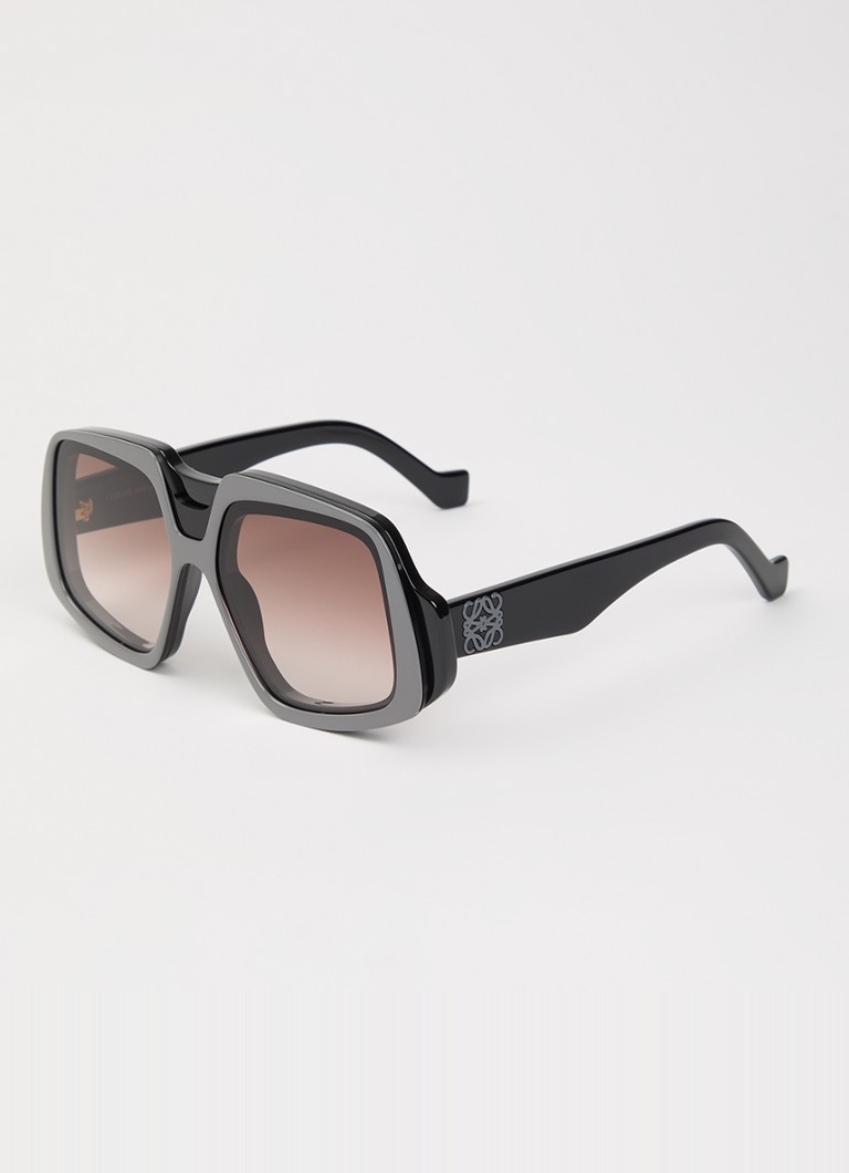 LOEWE Dames Collage zonnebril LW40194I Zwart - Deal