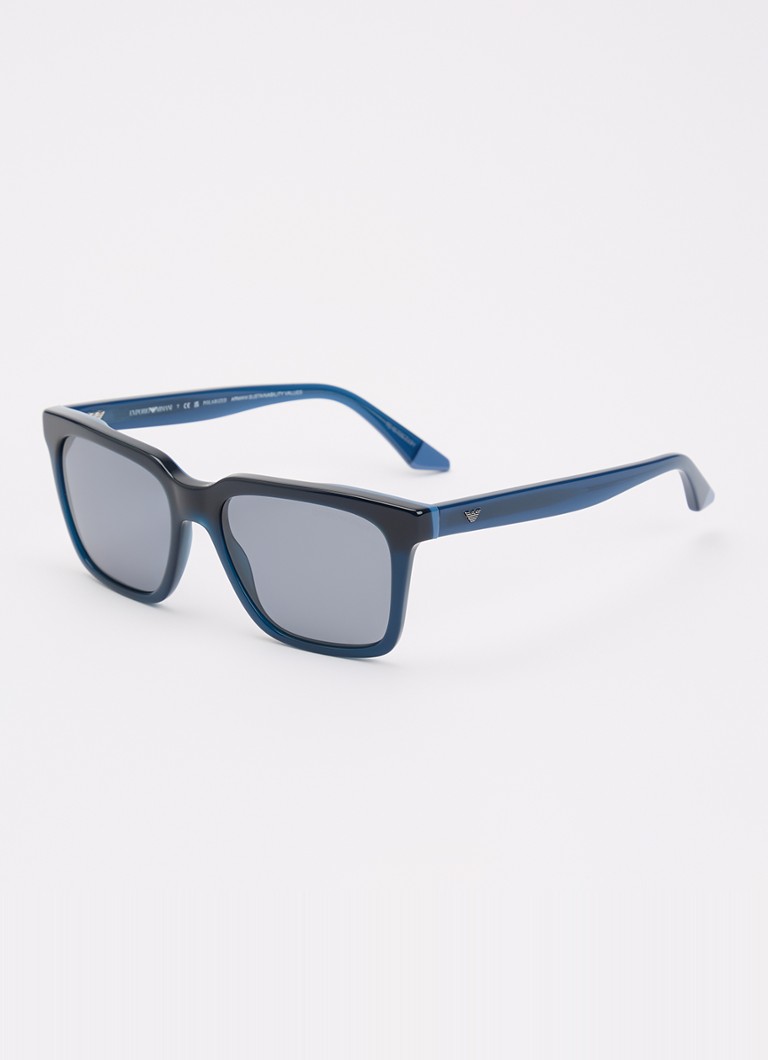 Heren Wayfarer zonnebril EA4260 - Gepolariseerd, Donkerblauw