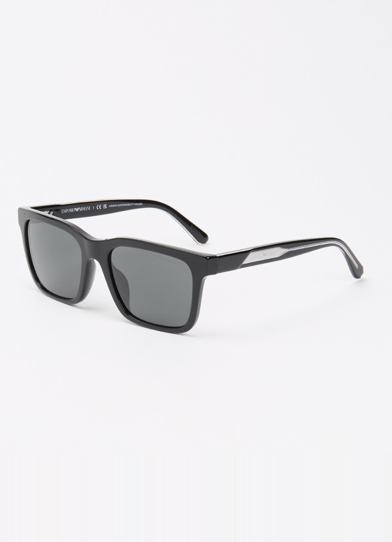 Armani Heren Wayfarer zonnebril EA4262U Zwart - Deal