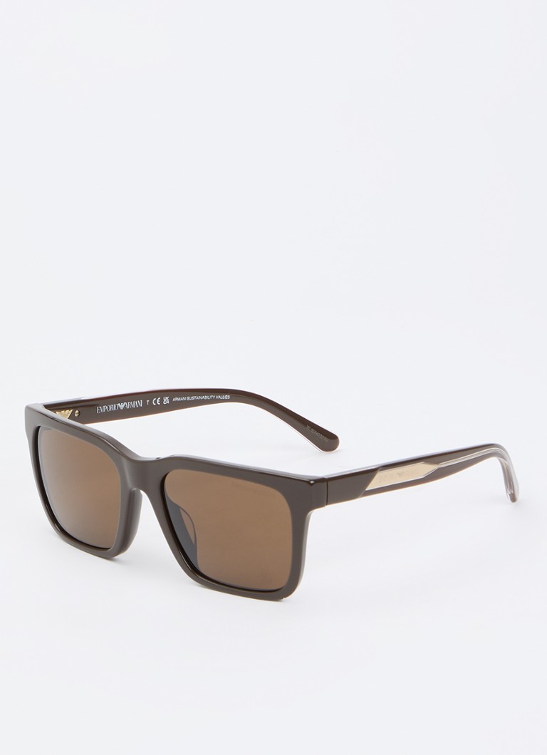 Armani Heren Wayfarer zonnebril EA4262U Bruin - Deal