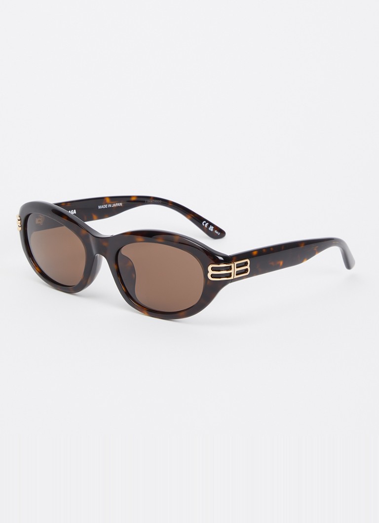 Balenciaga Dames Retro zonnebril BB0434SK Bruin