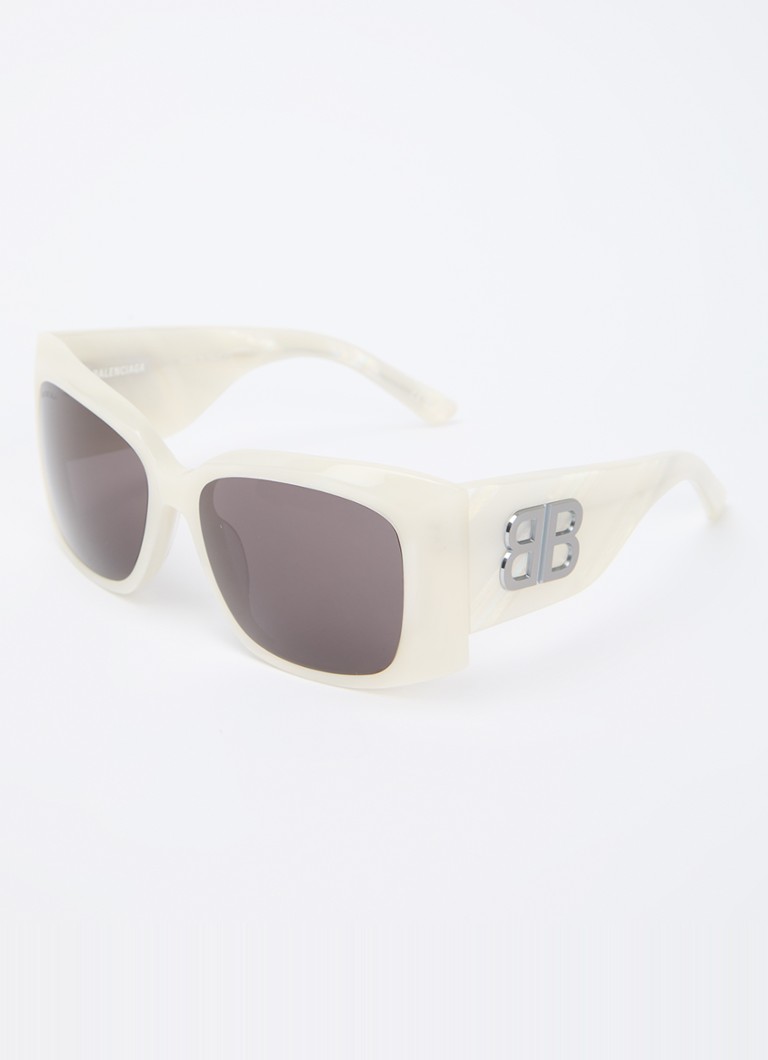 Balenciaga Dames Butterfly zonnebril BB0443S Wit