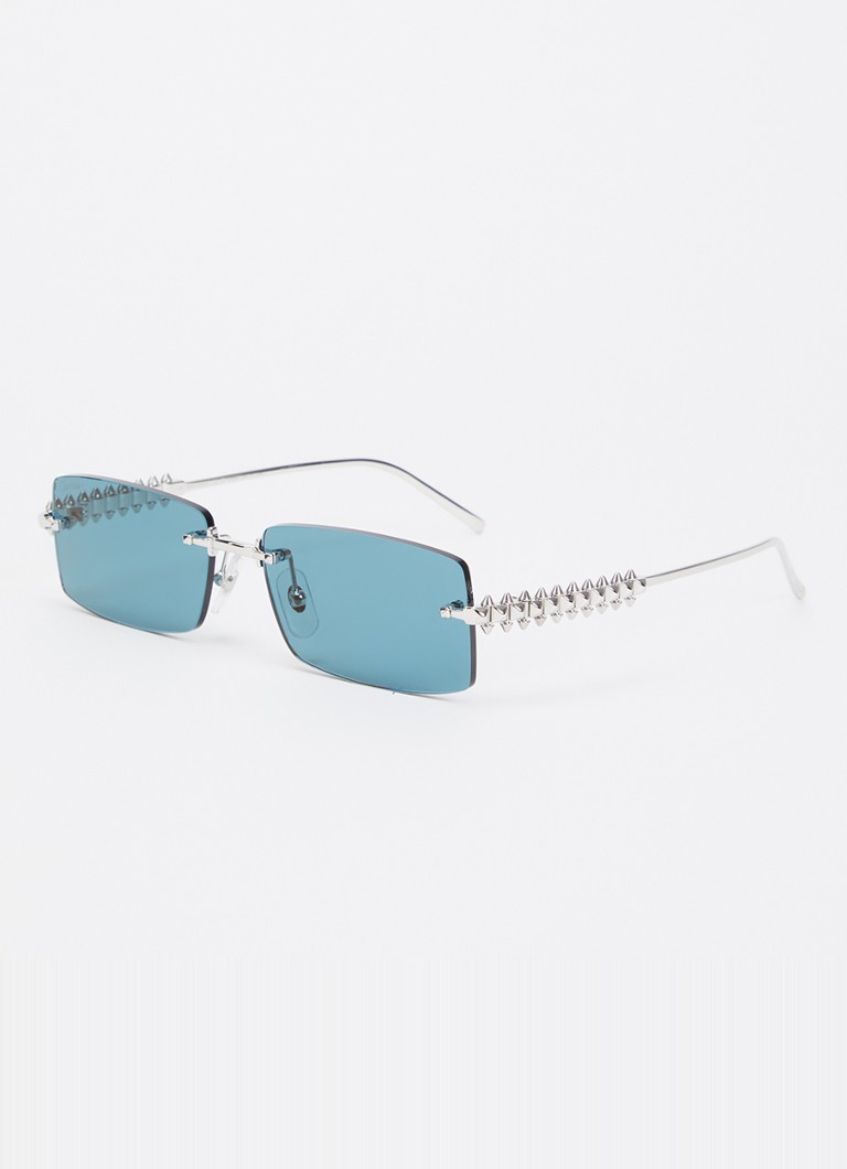 Cartier Heren Retro zonnebril CT0604S Zilver - Deal