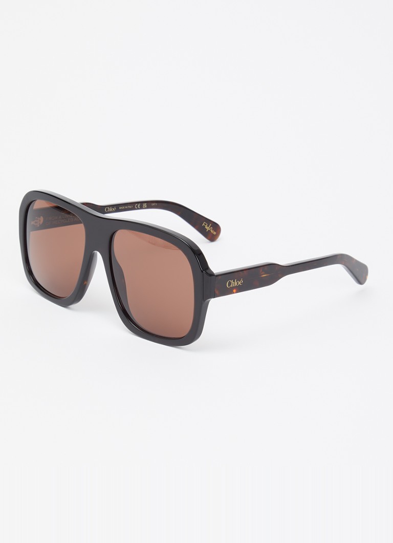 Chloé Dames Piloten zonnebril CH0331S Bruin - Deal